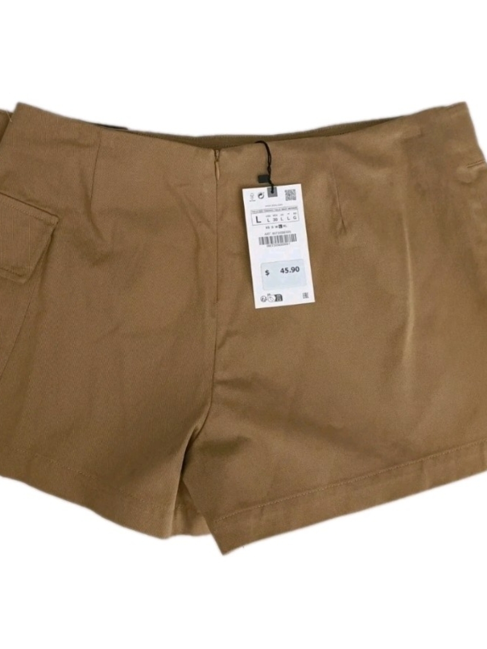 Zara Khaki Tan Brown Cargo Utility Skort - Picture 3 of 3